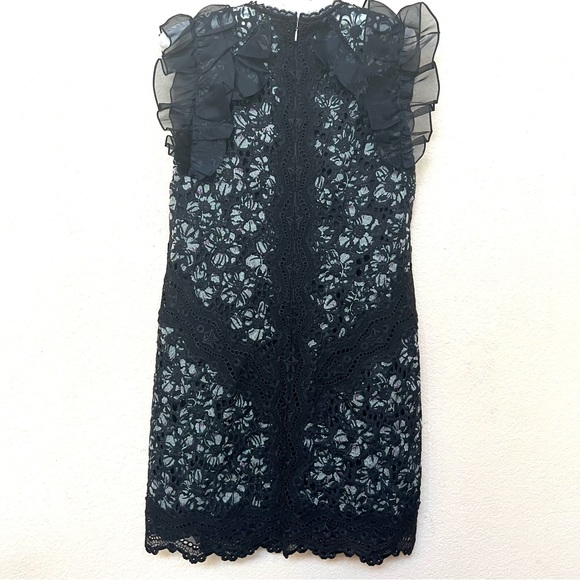 Rebecca Taylor NWOT SILK Sleeveless Floral Embroidery Ruffle Mini Dress B17/20 - Picture 9 of 16